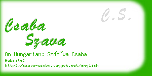 csaba szava business card